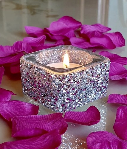 Silver bling candle tea - silver,