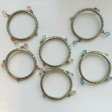 6 x 1 1/2" Pewter NAPKIN RINGS