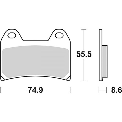 Front brake pads racing 706rst - brake,
