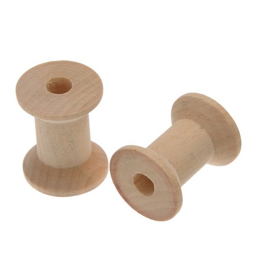10pcs wooden empty spools - 10pcs,