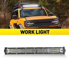 AUXITO 14" LED Work Light Bar Flood Spot&Bracket Screw SUV ATV Truck 6500K White