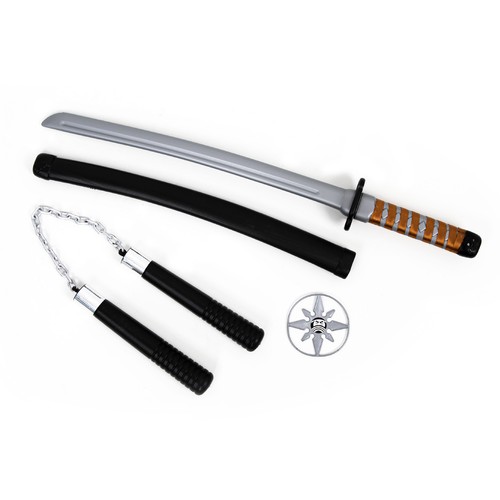 Fake katana and - fake, nunchucks