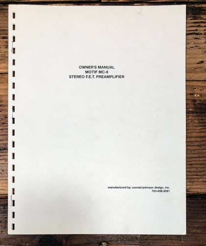 Conrad johnson motif 8 - conrad,