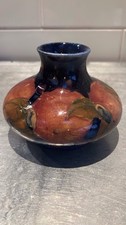 Moorcroft Vase, Burslem Vintage Pomegranate Pattern, Stamped And Signed William