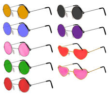 6 X HIPPY GLASSES 60S 70S FANCY DRESS COSTUME ACCESSORY HIPPIE JOHN LENNON SPECS