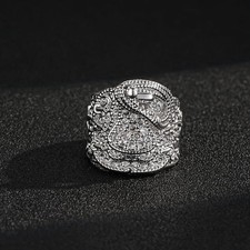 PREMIUM SILVER SADDLE ADJUSTABLE RING WITH STONES