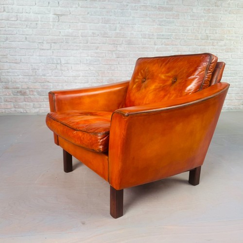 Vintage danish cognac leather - danish,