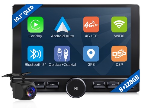 Qled screen double din - 10.1",