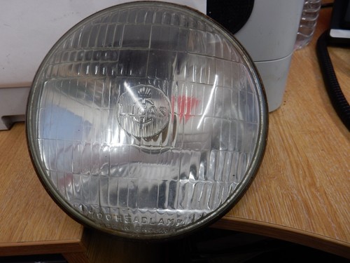 Vintage lucas curved headlight - lucas,