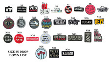 Words slogans Biker Patches