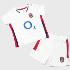 England Rugby Baby Kit England Rugby Baby Shirt & Short Set Official White