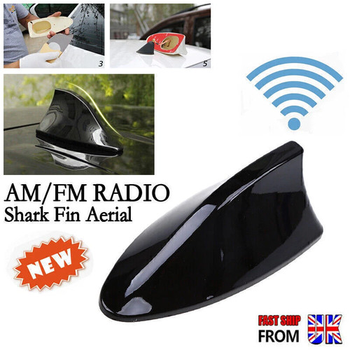 Black car shark fin - black,