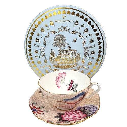 Wedgwood cuckoo peach teacup - wedgwood,