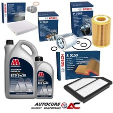 FOR HONDA CR-V 2.2 I-CTDI MK3 DIESEL BOSCH SERVICE OIL AIR FUEL CABIN SUMP & 6L