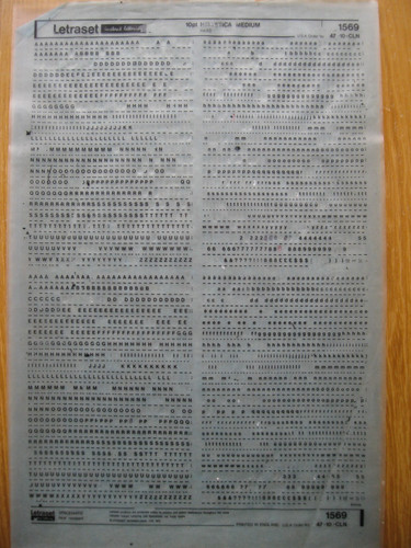 Letraset upp low num - x,