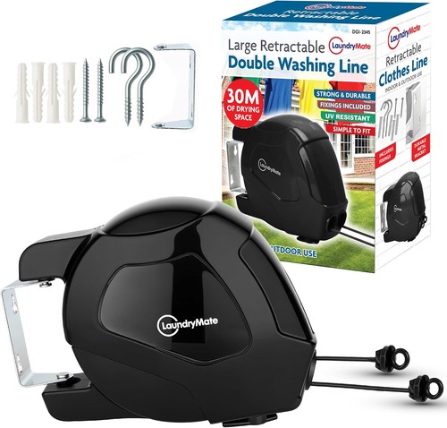 Washing line duo reels wall - washing,