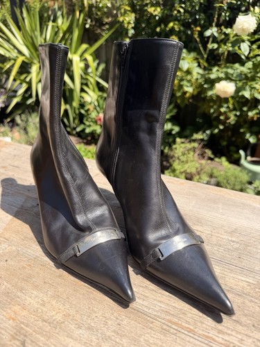 Calvin klein black leather - klein,