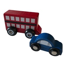 Wooden Painted Wood Toy Blue