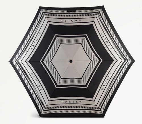Radley stripe umbrella black - radley,