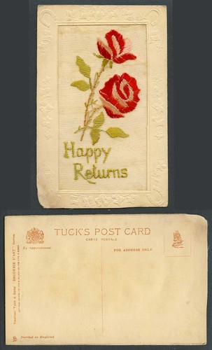 Ww1 silk embroidered tuck - silk,