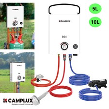 CAMPLUX 5L 10L Instant Gas Hot Water Heater Tankless Gas Boiler LPG Propane Pump