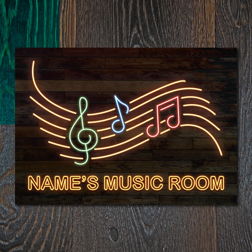 Personalised neon effect music - personalised,