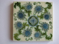 ANTIQUE 6" SQ.  PILKINGTONS