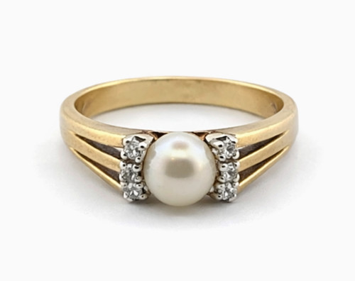 14k yellow gold - ring, with