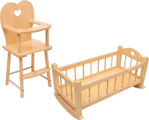 Set dolls wooden rocking - of,