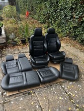 Vw Mk4 Golf 3dr Black Leather Recaro Seats Front And Rear 