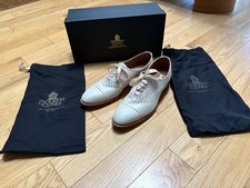 Crockett & Jones Ladies 'Cora' Ivory Calf Bark Tanned Leather Shoes 5.5 BNIB