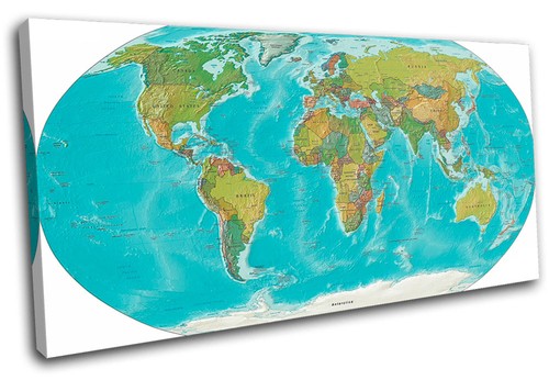 World atlas maps - world, single