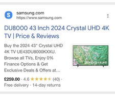 Samsung UE43DU8000KXXU 43"