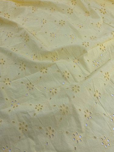 Pale yellow diamond cambric - yellow,