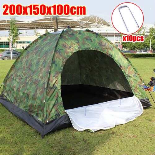 Large person camping - person, tent