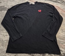 Comme Des Garcons Play Black Long Sleeve T-Shirt Size L