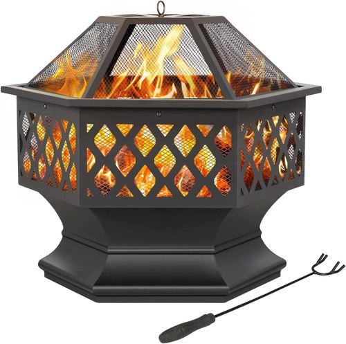 Fire pit for garden hexagon - pit,