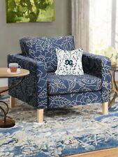 Genuine Ikea Karlstad Armchair Cover, Bladaker Blue/Beige 902.290.55