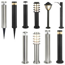 Modern LED Bollard Garden Lamp Post Stainless Steel or Black Outdoor Path Lights
