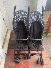 Cosatto Supa Dupa 3 Double Pushchair Silhouette With Footmuffs And Raincover