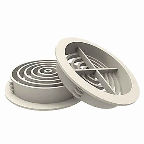 70mm white plastic round - 10,