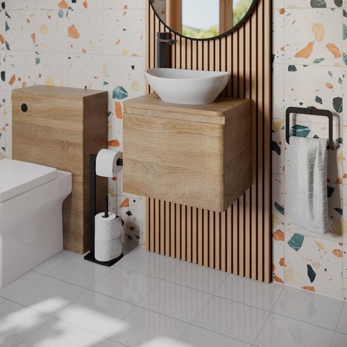 Wood wall hung vanity - unit, &