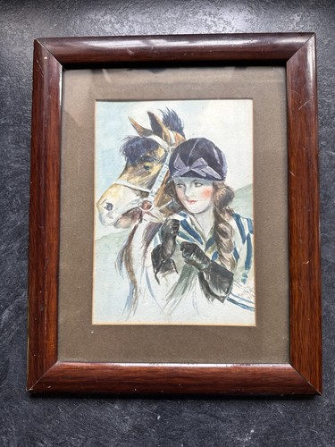 Vtg 1919 watercolour painting - vtg,