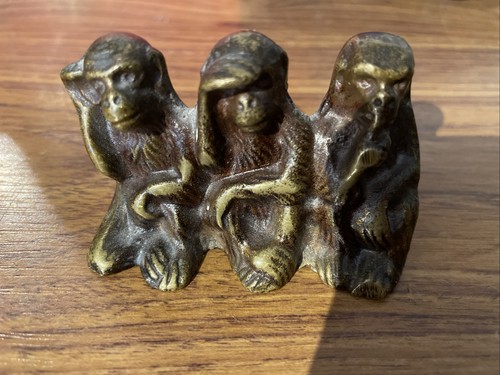 Solid brass wise monkeys - solid, 3