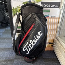 Titleist Premium Tour Series Golf Bag w/ Rain Hood - 6 Way Dividers - Black/Red
