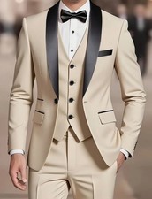 Men's Suit Set] 3pcs Men's Suit Set | Blazer + Vest + Trousers - Grooms