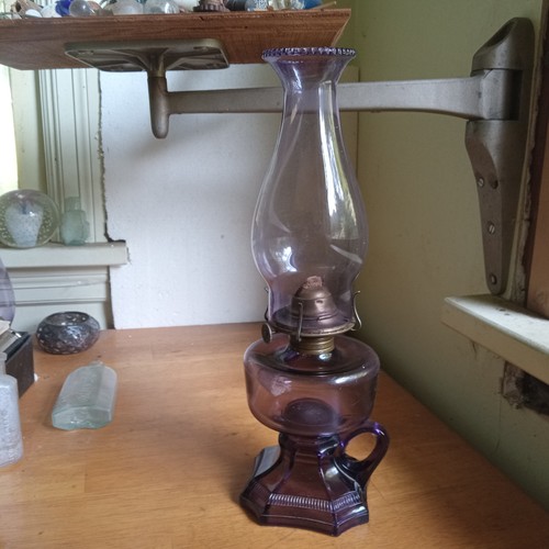 1880s amethyst kerosene finger - amethyst,