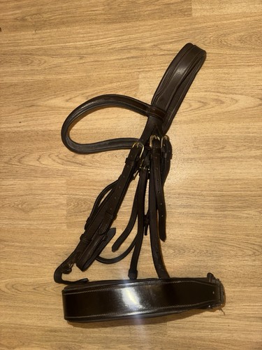 Brown patent hunter - patent, bridle
