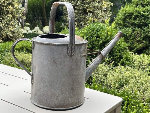 Antique galvanised watering - galvanised,