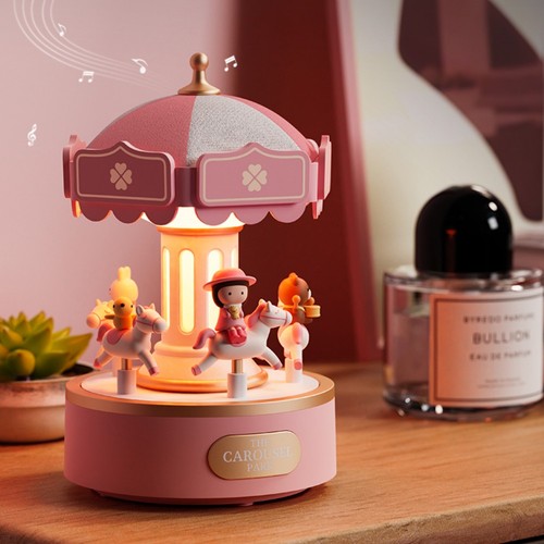 Dreamy rotating horse carousel - rotating,
